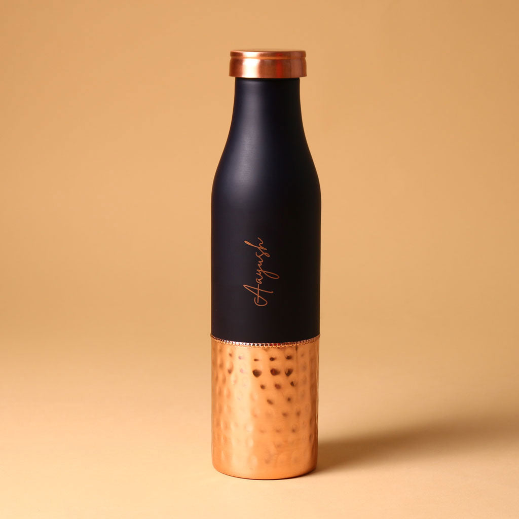 Elixir Copper Bottle With Glass- Set of 2