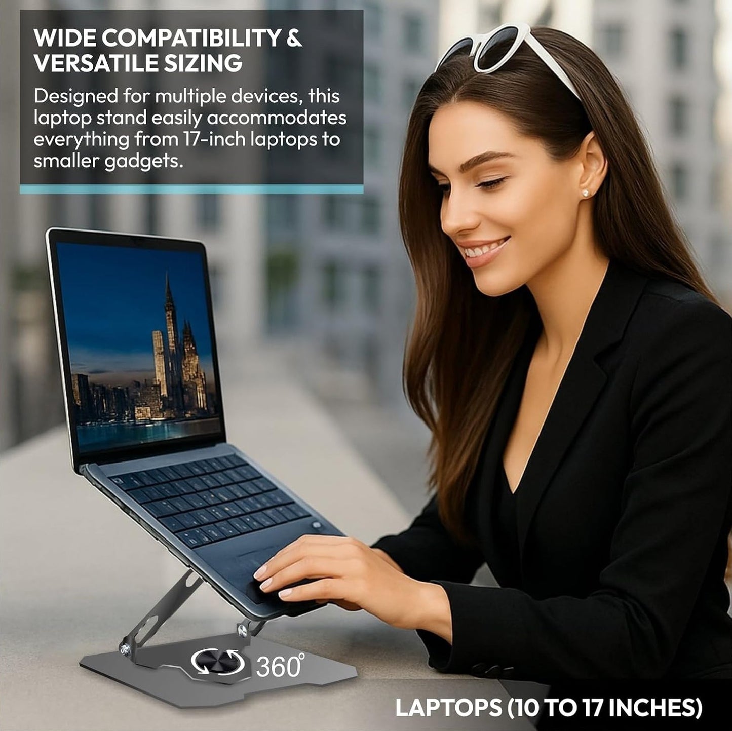 WorkEase Metal Laptop Stand